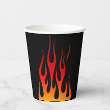 Retro Traditionelles Frisierte Auto Flames Custom