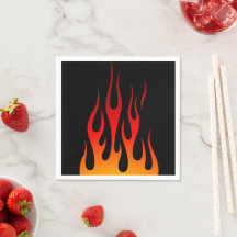 Retro Traditionelles Frisierte Auto Flames Custom