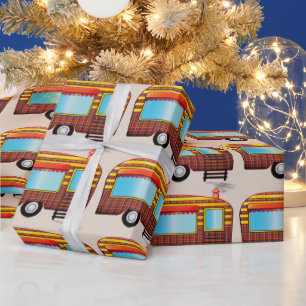 RETRO Trailer Weihnachtswrapping Paper Geschenkpapier
