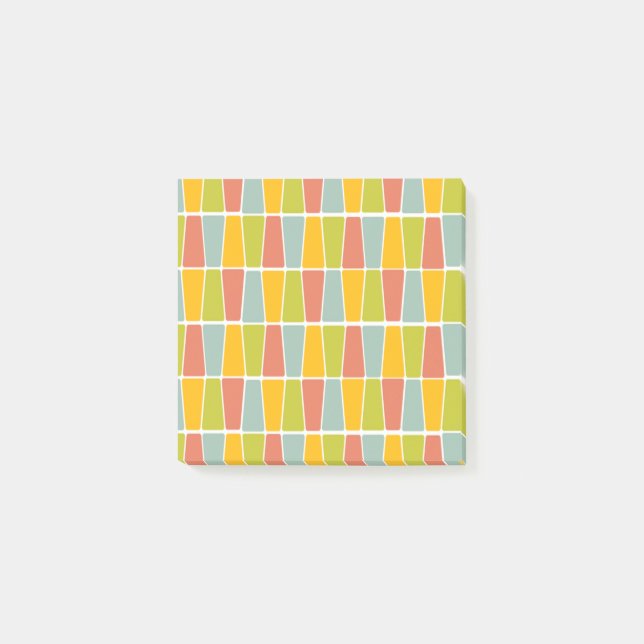 Retro Trapezoids Post-it Klebezettel (Vorderseite)