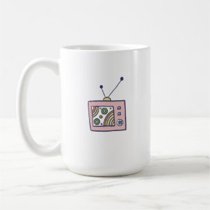 Retro Traumland Süße Vintage TV Kunst Kaffeetasse