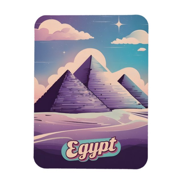 Retro Travel 80er Synthwave Alte Ägyptische Pyrami Magnet (Vertikal)