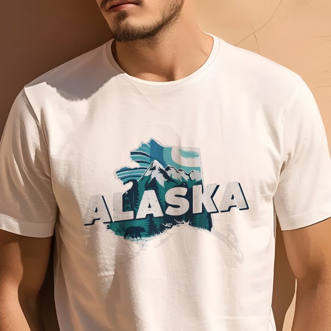 Retro Travel Iconic Alaska Graphic T-Shirt (Von Creator hochgeladen)