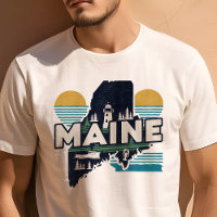 Retro Travel Iconic Maine Graphic