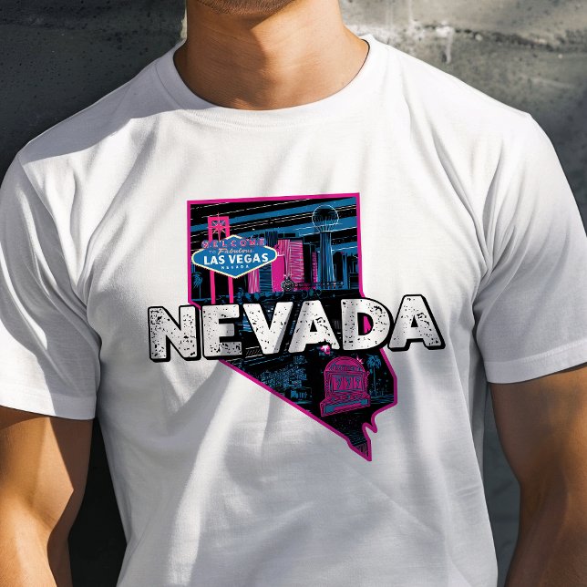 Retro Travel Iconic Nevada Graphic T-Shirt (Von Creator hochgeladen)