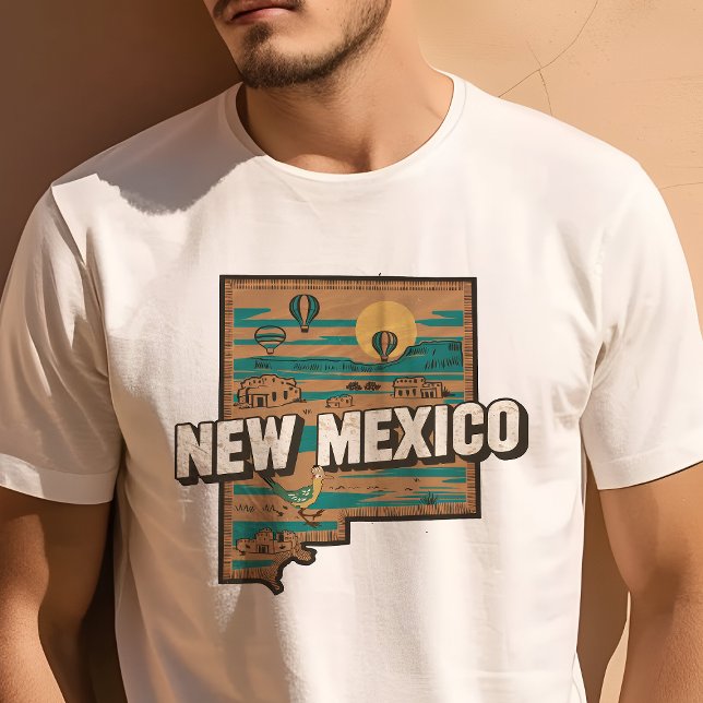 Retro Travel Iconic New Mexico Graphic T-Shirt (Von Creator hochgeladen)