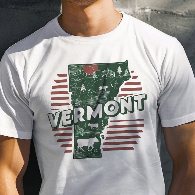 Retro Travel Iconic Vermont Graphic T-Shirt (Von Creator hochgeladen)