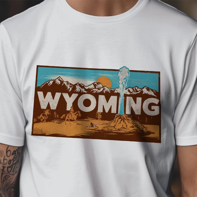 Retro Travel Iconic Wyoming Graphic T-Shirt (Von Creator hochgeladen)