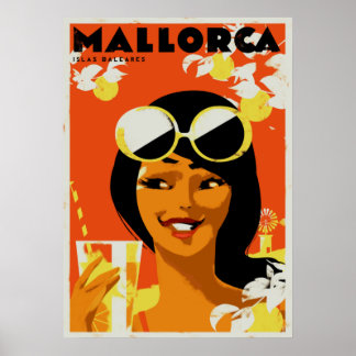 Retro Travel - Mallorca Balearen Spanien Poster