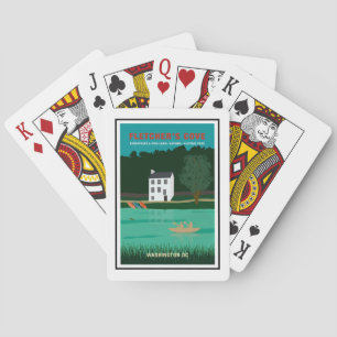 Retro Travel Poster Fletcher's Cove Washington DC Spielkarten