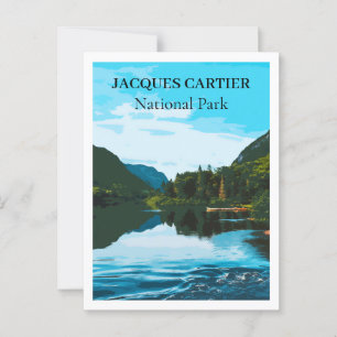 Retro Travel Style Jacques Cartier Nationalpark Postkarte