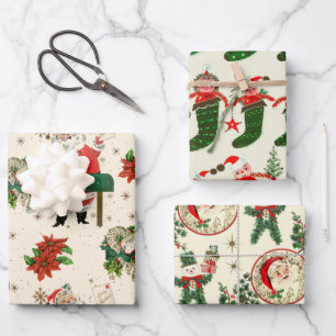 Retro Treasures Weihnachten Geschenkpapier Set