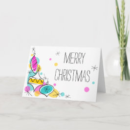 Retro Tree Baubles Ecke Weihnachten im Text