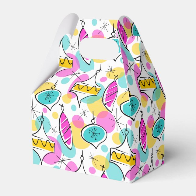 Retro Tree Baubles Multi Gevor Box Geschenkschachtel (Rückseite)