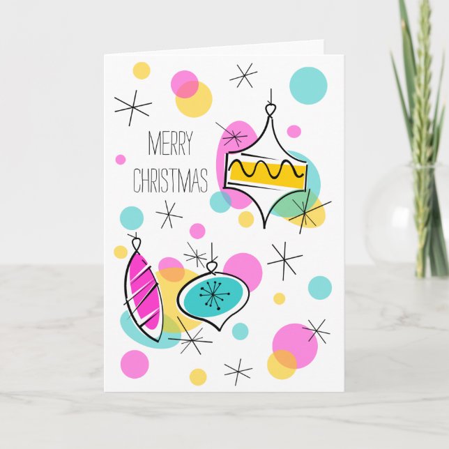 Retro Tree Baubles - Weihnachten (Vorderseite)