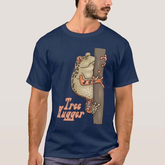 Retro Tree Hugger Tree Frog T - Shirt (Vorderseite)
