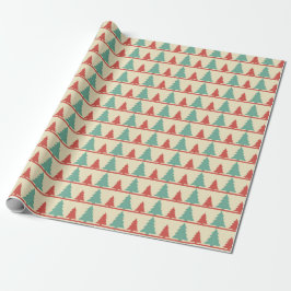 Retro-Tree-Silhouetten Geschenkpapier
