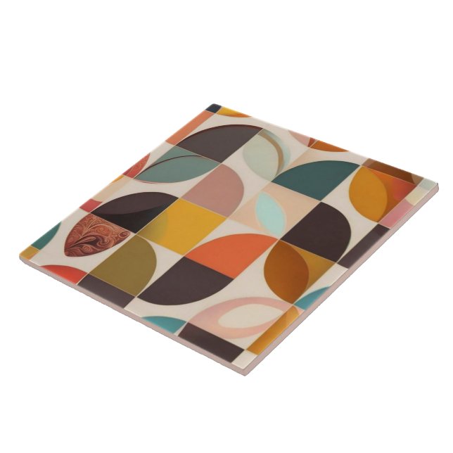 Retro Trendy Abstrakt Squares Collection Fliese (Seite)
