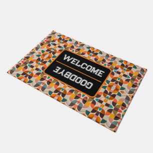 Retro Trendy Abstrakt Squares Collection Fußmatte
