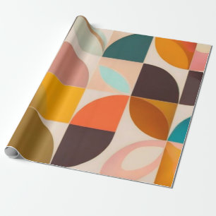 Retro Trendy Abstrakt Squares Collection Geschenkpapier