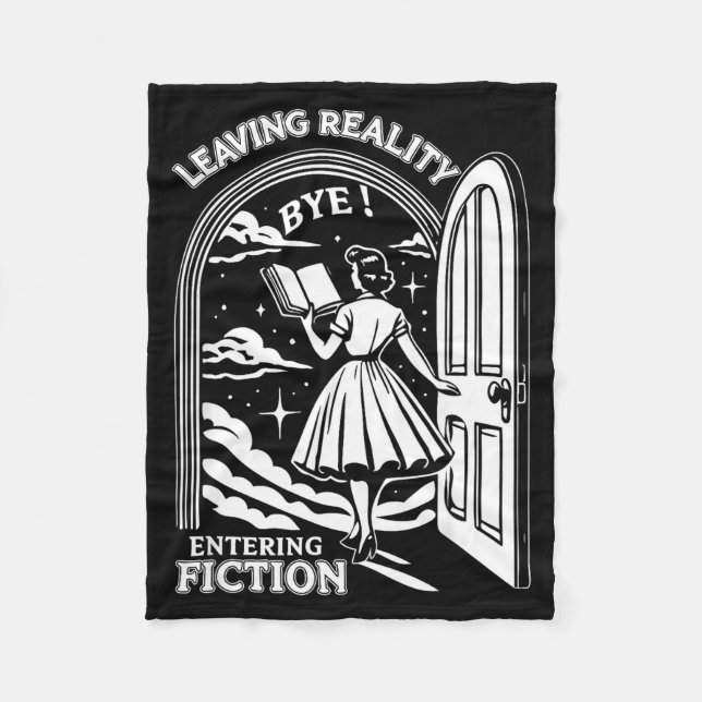 Retro Trendy Bookish Book Lover Reading Quotes Lea Fleecedecke (Vorderseite)