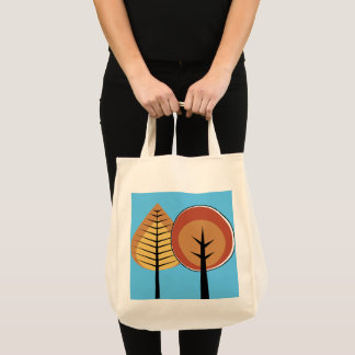 Retro Trendy Fall Trees Tote Bag Tragetasche