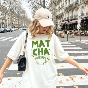 Retro-Trendy-Grün-Matcha-Liebhaber-Doodle T-Shirt