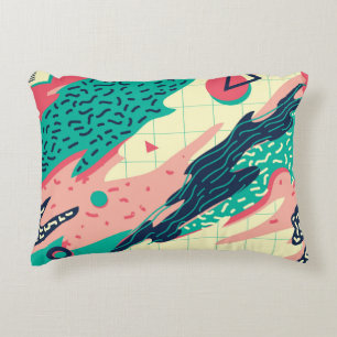 Retro Trendy Memphis Geometric Wallpaper Dekokissen