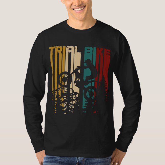Retro Trial Bike Motorrad T-Shirt (Vorderseite)