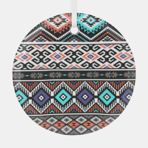 Retro Tribal Navajo: Geometrisch Nahtlos. Ornament Aus Glas