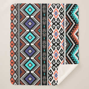 Retro Tribal Navajo: Geometrisch Nahtlos. Sherpadecke