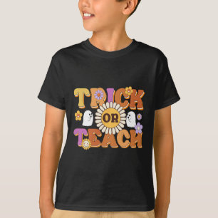 Retro Trick oder lehren Ghost Lehrer Halloween Cos T-Shirt