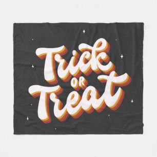Retro Trick oder Treat Fleecedecke