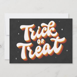 Retro Trick oder Treat Karte