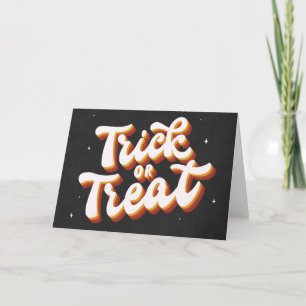 Retro Trick oder Treat Karte