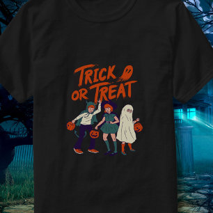 Retro Trick oder Treat Kids Halloween Shirt