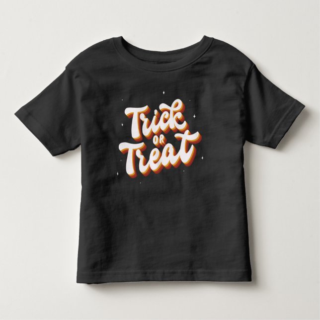 Retro Trick oder Treat Kleinkind T-shirt (Vorderseite)