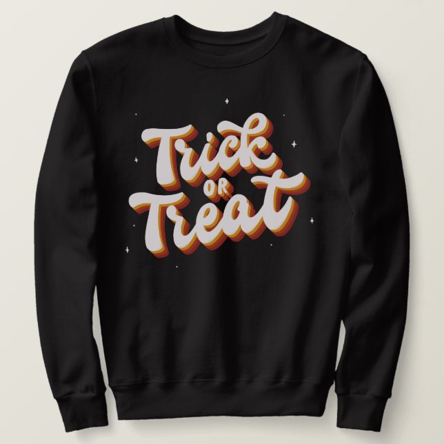 Retro Trick oder Treat Sweatshirt (Design vorne)