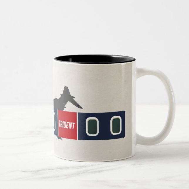 Retro Trident Jet Age Silohuette Tasse (Rechts)