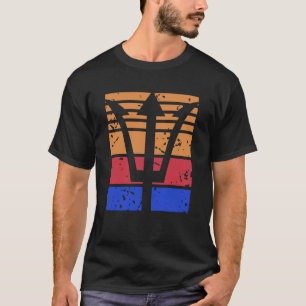 Retro-Trident-Symbol-Sonnenuntergang-Vintage-Ozean T-Shirt