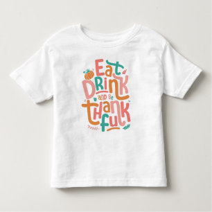Retro trinken und dankbar zum Erntedankfest sein Kleinkind T-shirt