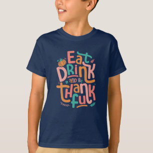 Retro trinken und dankbar zum Erntedankfest sein T-Shirt