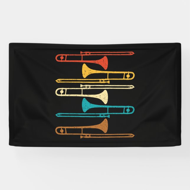 Retro Trombone - Jazz Banner (Horizontal)