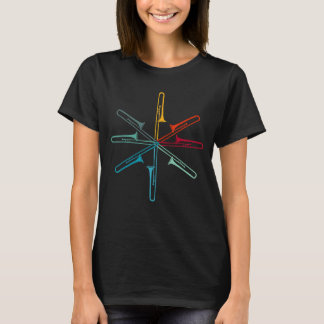 Retro-Trombone-Player-Musikinstrument T-Shirt