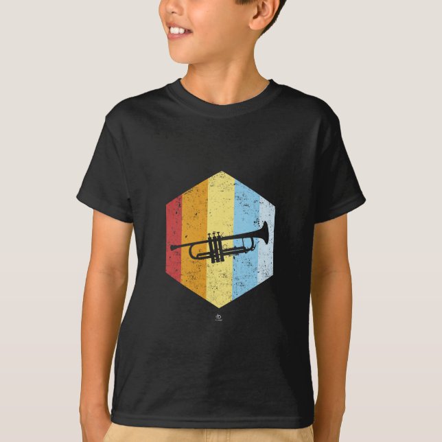Retro Trompetegeschenk T-Shirt (Vorderseite)