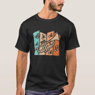 Retro Trompeter Spieler Vintage Trompeter Männer F T-Shirt