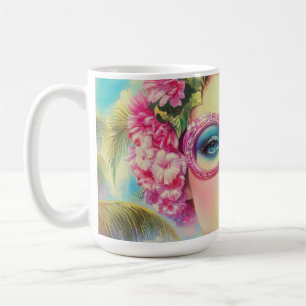 Retro Tropical Beauty Kaffeetasse