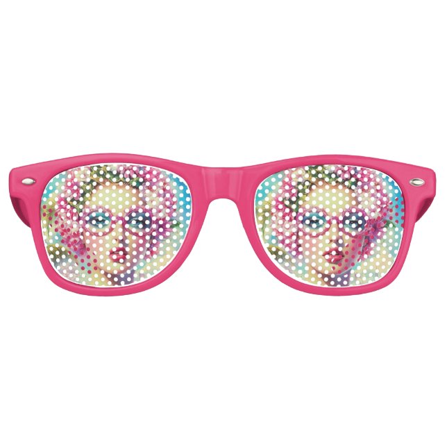 Retro Tropical Beauty Partybrille (Vorderseite)