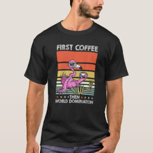 Retro Tropical Bird Kaffee Sonnenbrille Vintag Pin T-Shirt