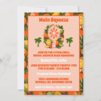 Retro Tropical Citrus Pickleball Brautparty